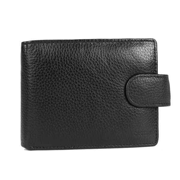  Bóp nam màu đen da bò 13 ngăn 