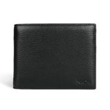  Bóp da nam cao cấp dáng ngang màu đen vân tự nhiên 