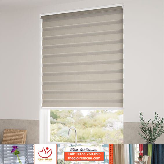 Rèm cầu vồng Hàn Quốc Fineplus (HC Blinds) - Mã Polaris A208