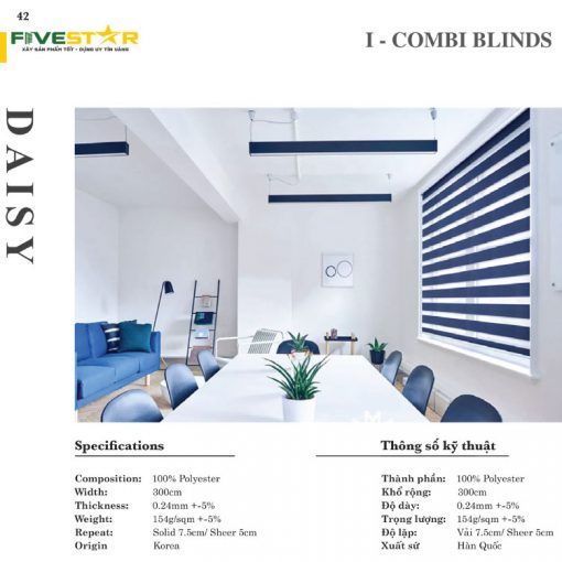 Rèm cầu vồng đẹp giá rẻ hãng FIVESTAR – Mã DAISY - MD