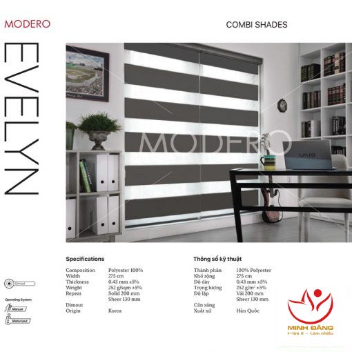 Rèm cầu vồng đẹp cản nắng hãng Modero – Mã Evelyn