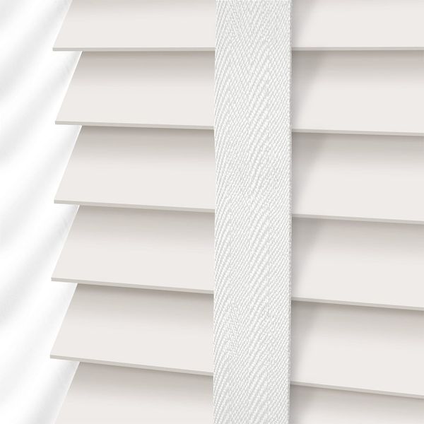Rèm gỗ mềm trắng và vải lanh RG-158