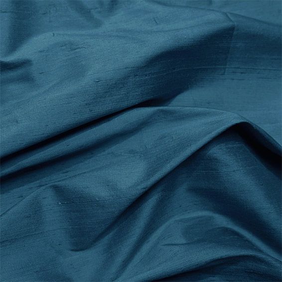 Rèm cửa bằng vải lụa màu xanh lam RVL-39