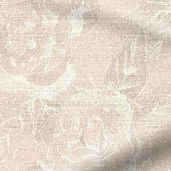 Rèm vải lụa bột hoa hồng RVL-15
