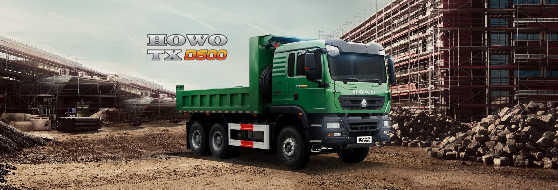  XE BEN HOWO TX D600 – 3 CHÂN THÙNG VUÔNG 9 TẤN 