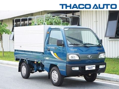  XE TẢI THACO TOWNER 800A EURO 5 | TẢI TRỌNG 900 KG | THÙNG MUI BẠT 