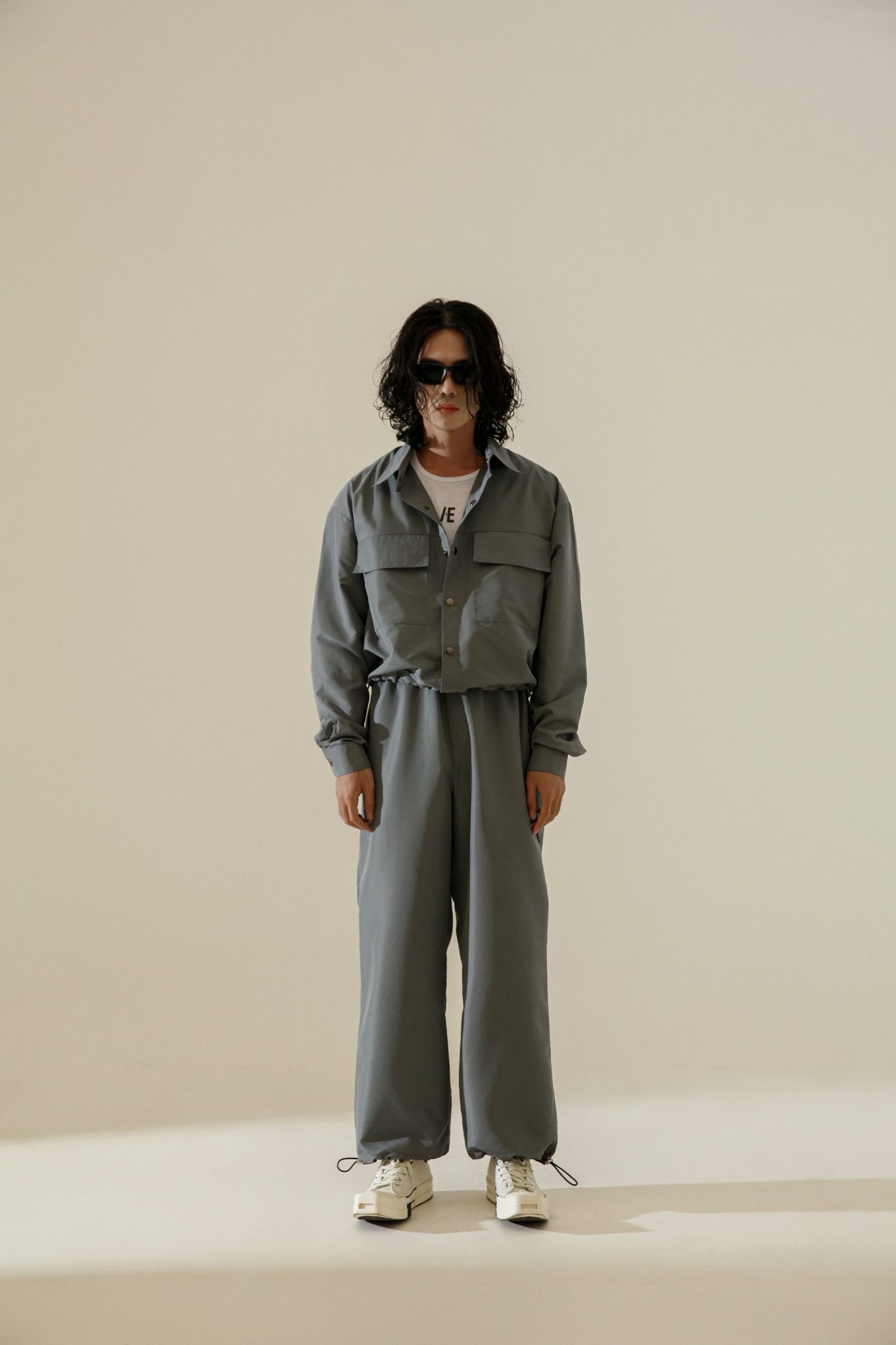 Cropped nylon jacket hot sale
