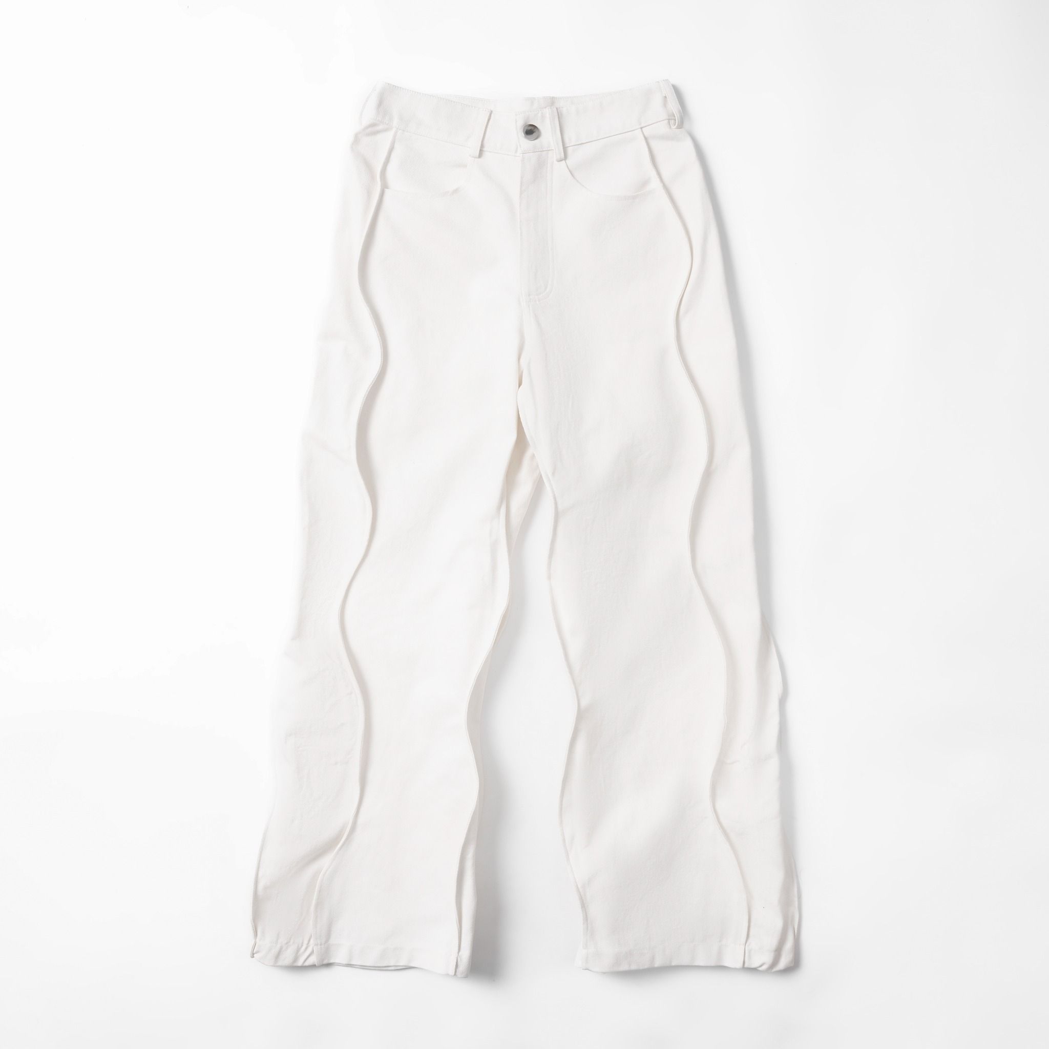  MEN - KAKI WAVE PANTS (white/black) 