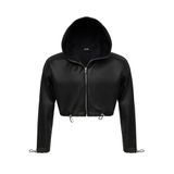  MEN - FULL ZIPPED HOODIE (silver/black) 