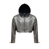  MEN - FULL ZIPPED HOODIE (silver/black) 