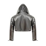  MEN - FULL ZIPPED HOODIE (silver/black) 