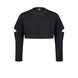  UNISEX - CUT OUT SWEATER (white/black) 