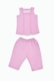  Q44128020 - Đồ bộ mặc nhà bộ lửng RAYON màu thêu, cổ chữ U 