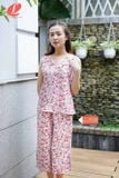  A48118010 - Đồ bộ mặc nhà bộ lỡ RAYON in hoa 