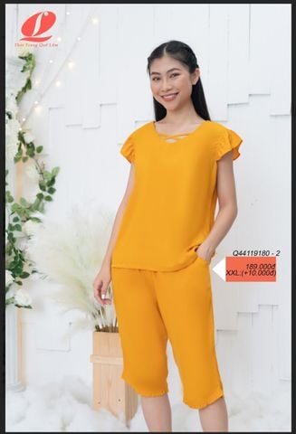 Q44119180 - Đồ bộ mặc nhà bộ lửng Rayon màu sắc thanh lịch, mềm mại, thoáng mát