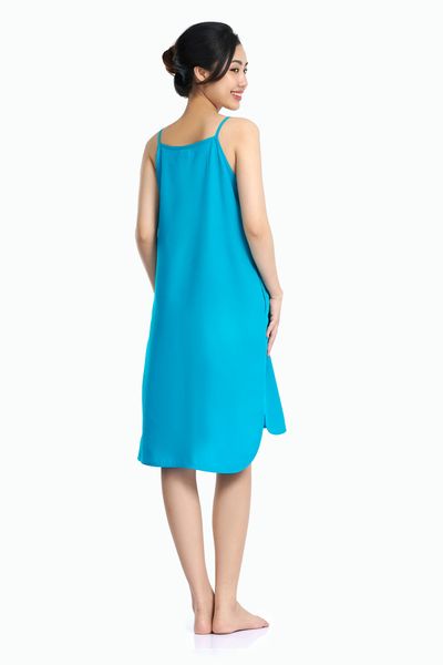 A47128010 - Đồ bộ mặc nhà đầm RAYON màu thêu