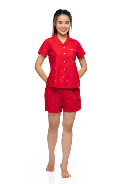 Z43219030 - Bộ ngắn Pijama mặc nhà Cotton họa tiết dễ thương