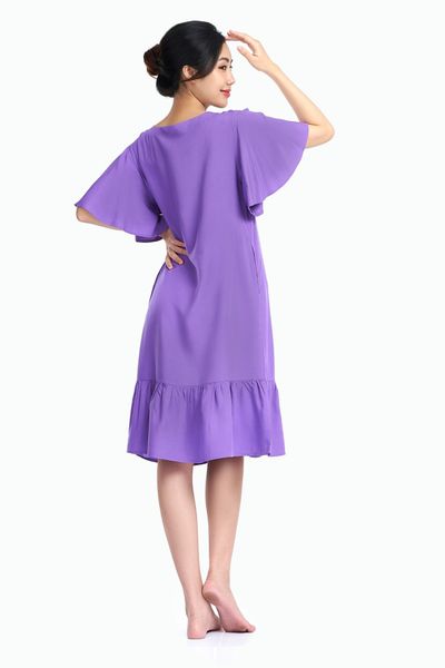 Đồ bộ mặc nhà đầm RAYON màu dáng xuông mềm mát - Q47119030