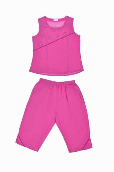 Q44128080 - Bộ Lửng mặc nhà Rayon Màu Thêu