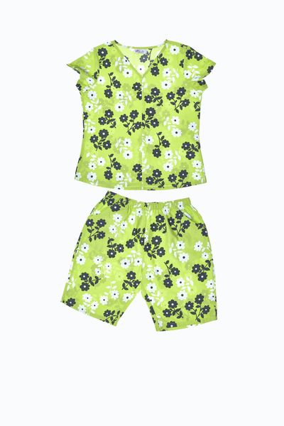 Z44219020 - Đồ bộ mặc nhà bộ lửng COTTON in hoa