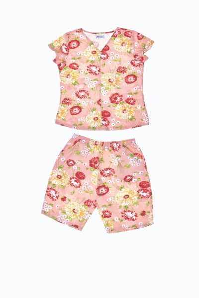 Z44219020 - Đồ bộ mặc nhà bộ lửng COTTON in hoa