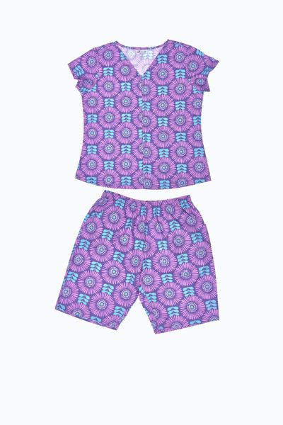 Z44219020 - Đồ bộ mặc nhà bộ lửng COTTON in hoa