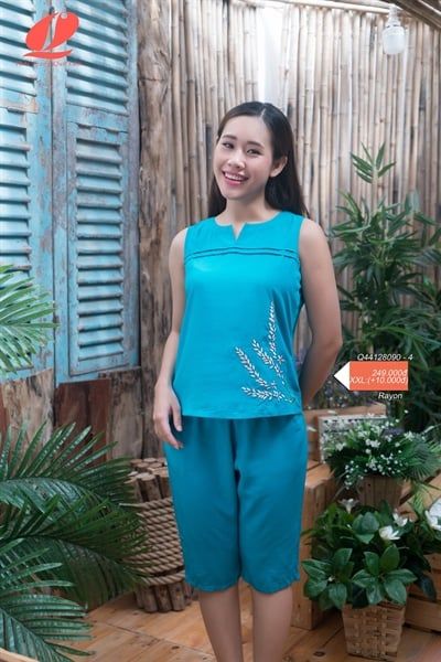 Q44128090 - Bộ lửng Rayon màu thêu bông lúa