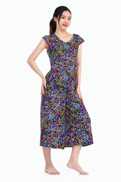 A48118020 - Đồ bộ mặc nhà bộ lỡ RAYON in hoa