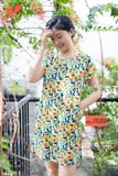  A47118040 - Đồ bộ mặc nhà đầm Rayon in hoa 