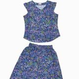  A48118020 - Đồ bộ mặc nhà bộ lỡ RAYON in hoa 