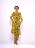  A47112001 - Đầm mặc nhà, váy ngủ nữ form rộng , chất Rayon mát mềm, họa tiết hoa, tay ngắn 