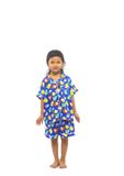  Q23112401-bộ ngắn rayon bé gái cổ tim, họa tiết động vật 