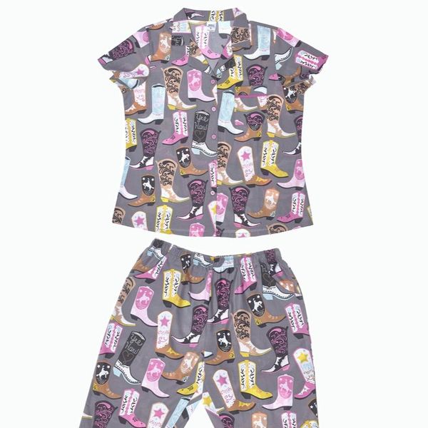 Đồ bộ mặc nhà bộ lửng COTTON in hoa - Z44219040