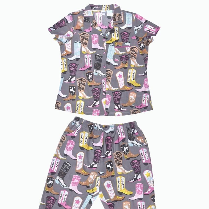 Đồ bộ mặc nhà bộ lửng COTTON in hoa - Z44219040