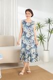  Q471132501 - Đầm mặc nhà dáng xuông Rayon hoa 