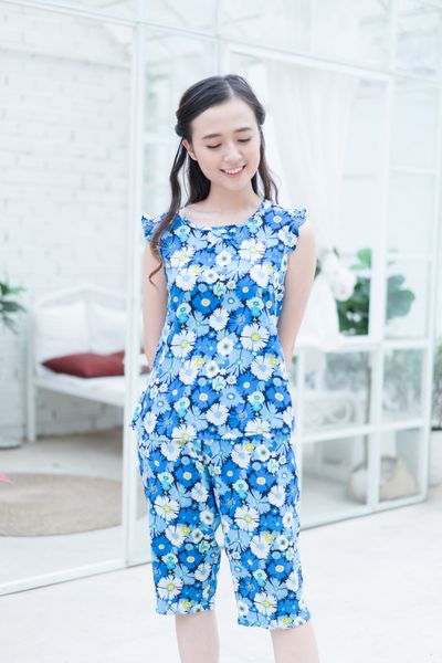 Q44118100 - Bộ lửng mặc nhà Rayon hoa
