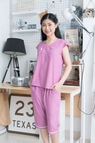 Q44128030 - Đồ bộ mặc nhà bộ lững RAYON màu thêu