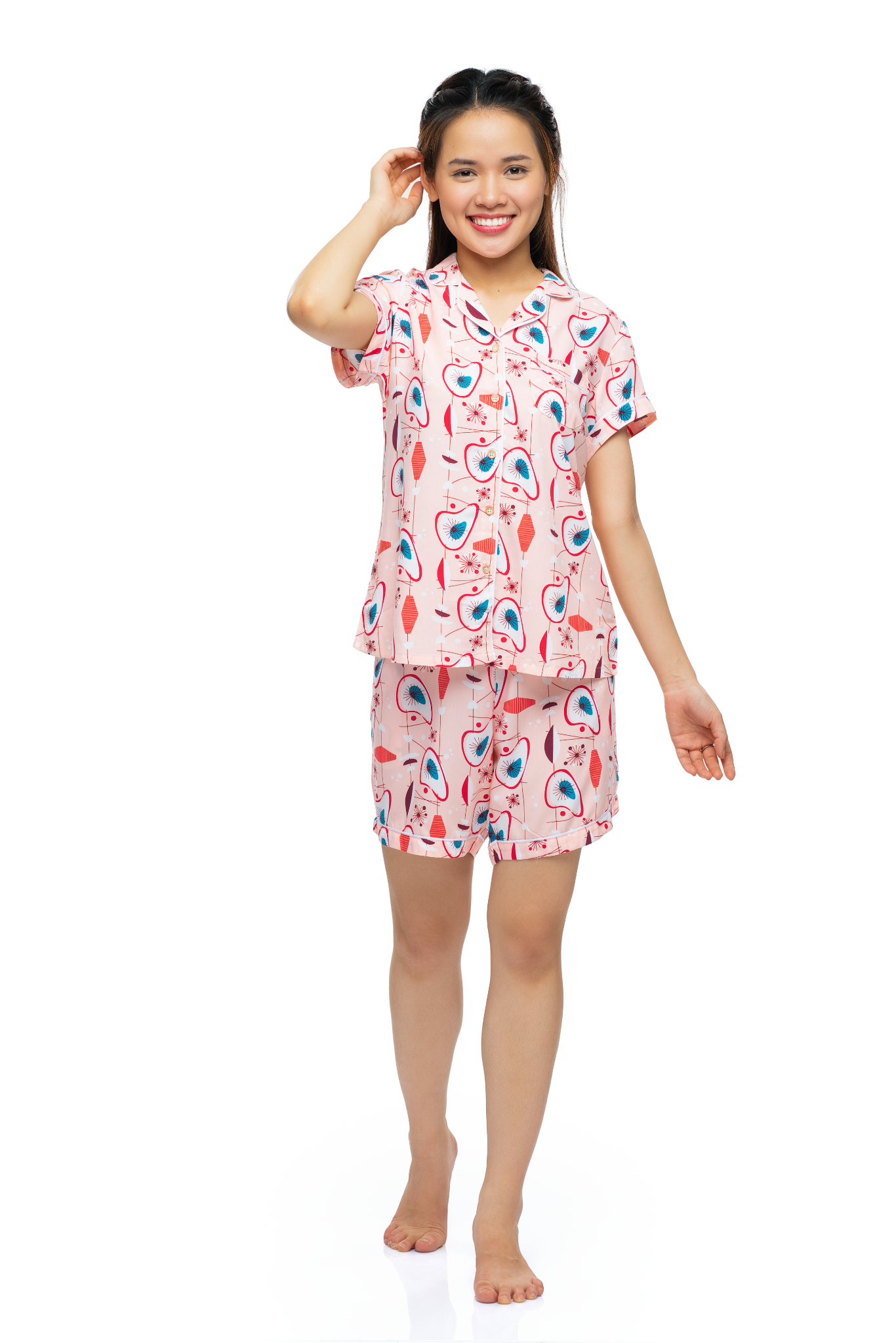  Đồ bộ Pijama quần ngắn áo ngắn tay họa tiết quả bơ - A43112302 