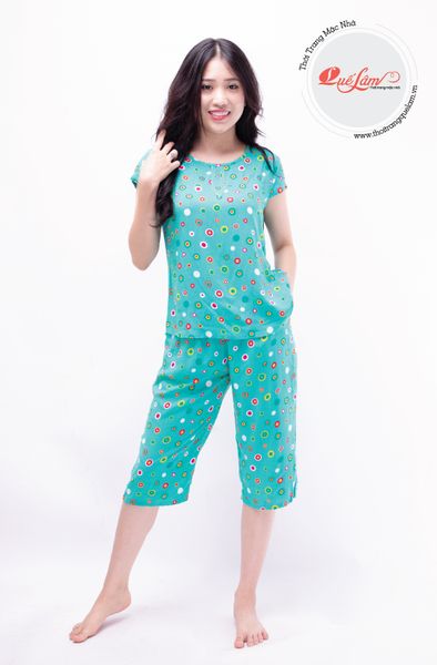 Q44112102 - Đồ bộ mặc nhà bộ lửng Rayon in hoa