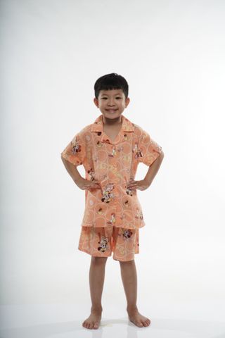 Q33112301 - Đồ  bộ mặc nhà bé trai Pijama quần ngắn áo cộc tay mềm mát an toàn cho da