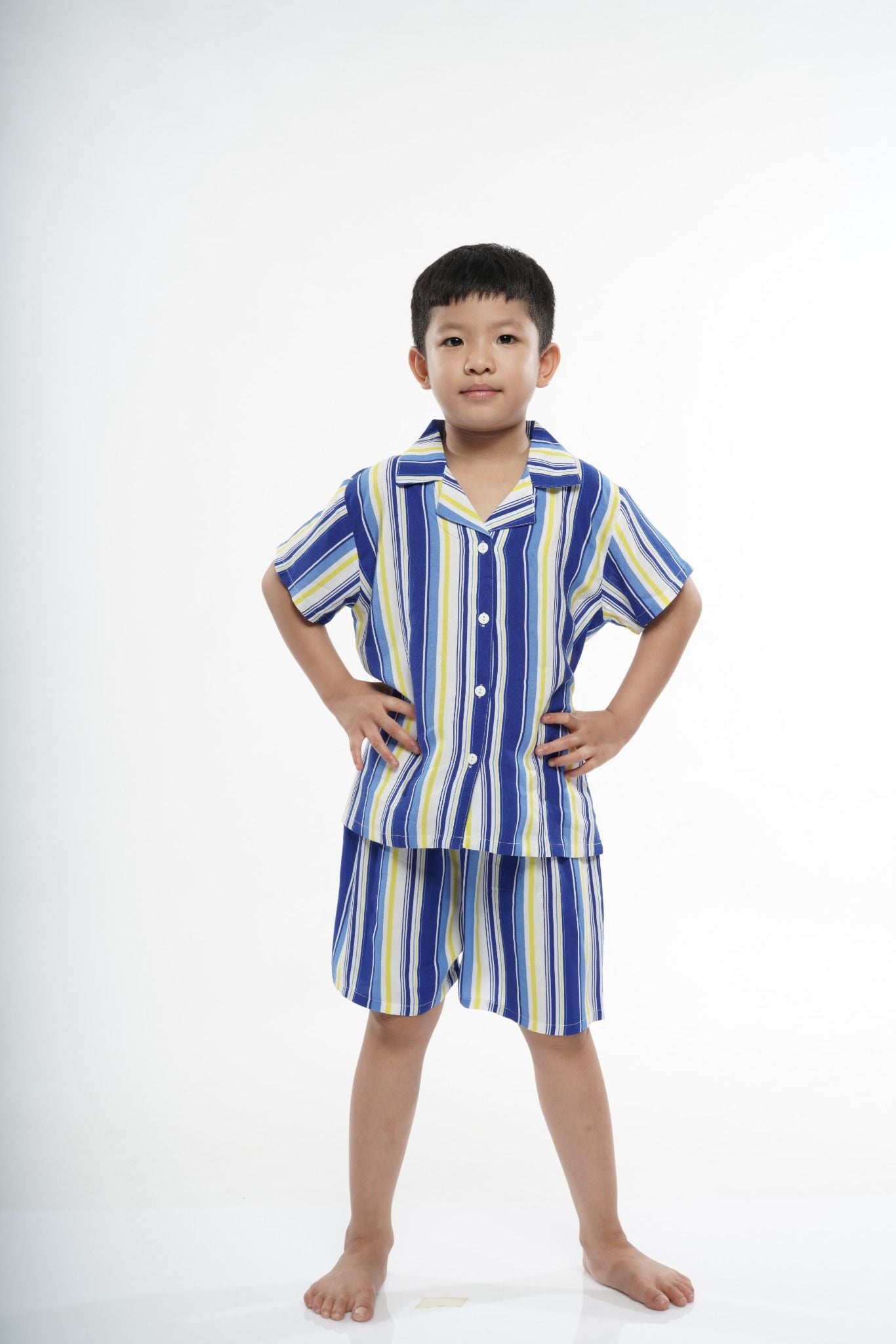 Q33112301 - Đồ  bộ mặc nhà bé trai Pijama quần ngắn áo cộc tay mềm mát an toàn cho da