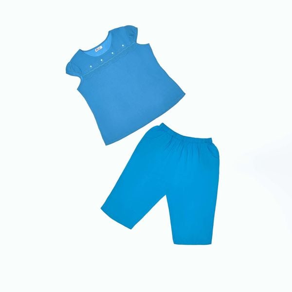 Q44128070Đồ -  Bộ Mặc Nhà Bộ Lửng Rayon Màu Thêu