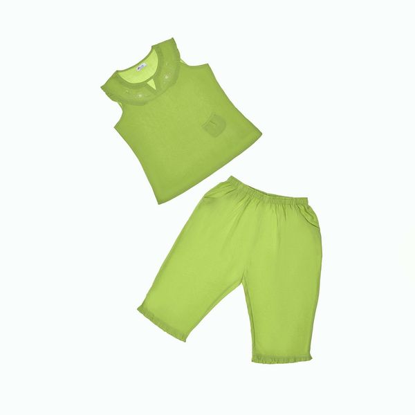 Q44128050 - Đồ Bộ Mặc Nhà Bộ Lửng Rayon Màu Thêu