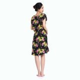  Q47119020 - Váy nữ mặc nhà tay cánh dơi dáng rộng vải Rayon hoa 