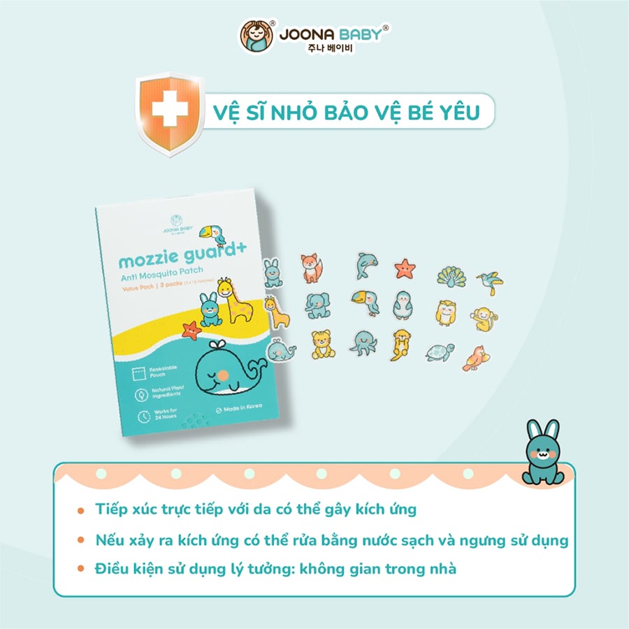 Miếng Dán Chống Muỗi Mozzie Guard Joona Baby - Hộp 54pcs