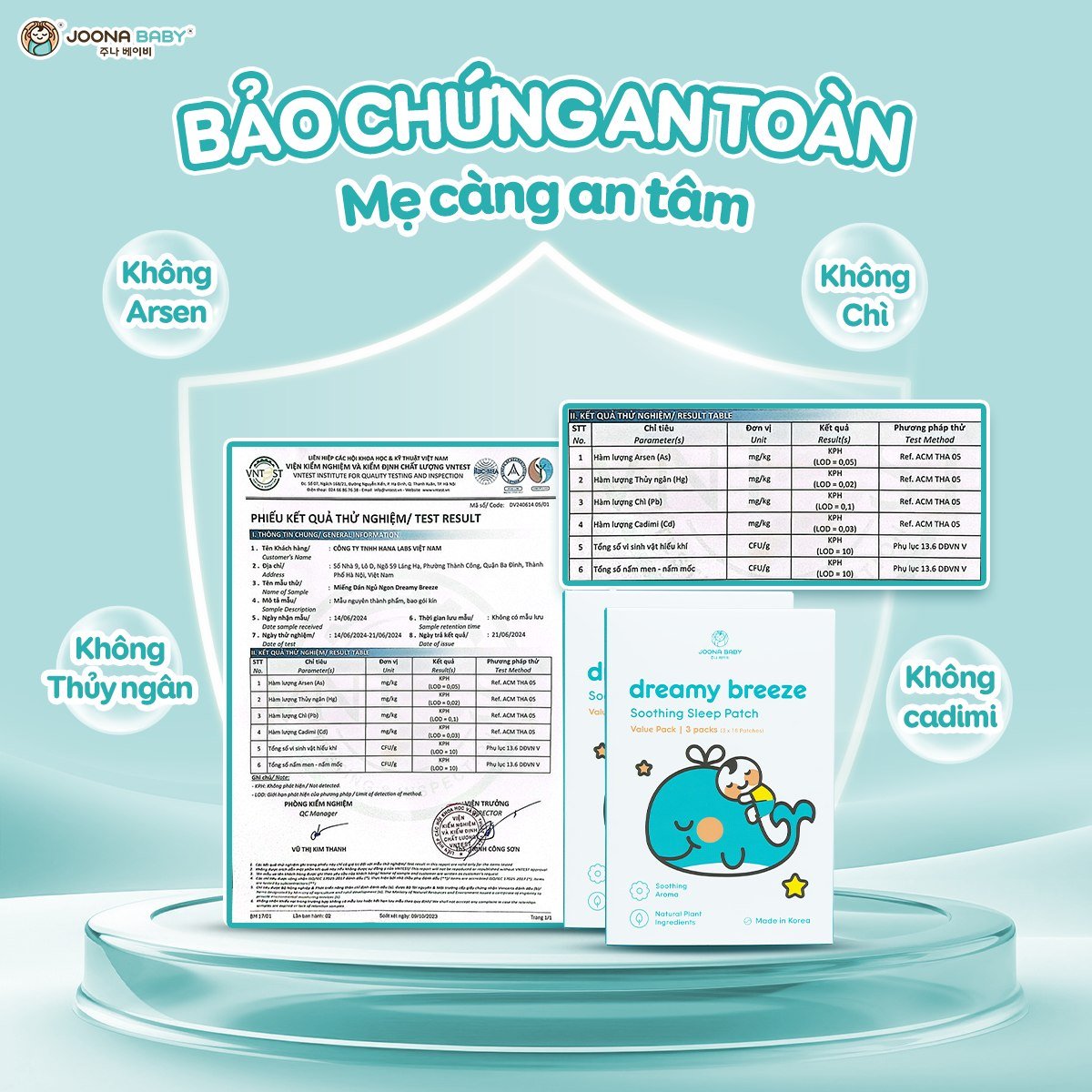 Miếng Dán Ngủ Ngon Dreamy Breeze Joona Baby - Hộp 54pcs