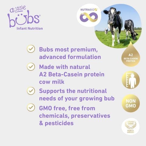 Sữa Bubs Supreme Đạm A2 Số 1, 2, 3 Hộp 800g - Sữa Bột Công Thức