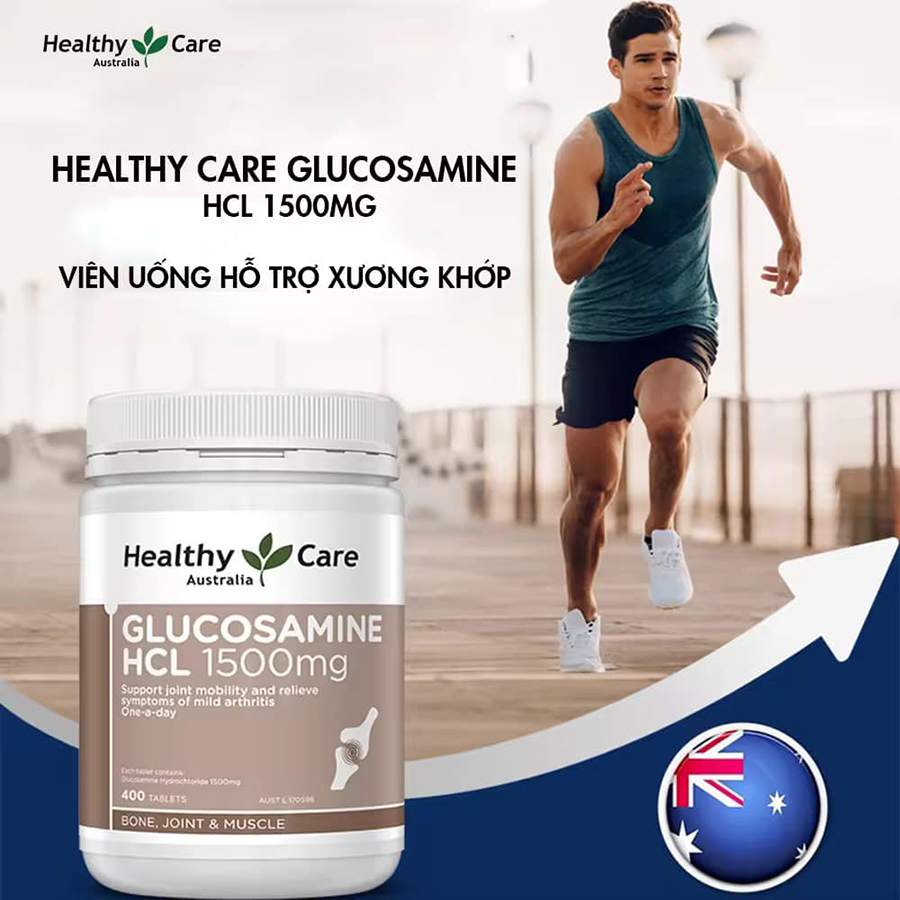 Viên Uống Bổ Xương Khớp Healthy Care Glucosamine HCL 1500mg 400 Viên