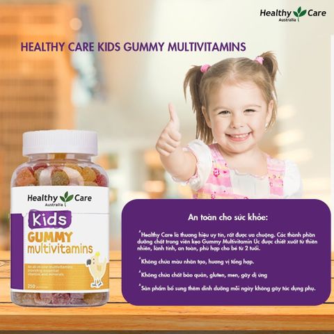 Vitamin Tổng Hợp Cho Bé Healthy Care Gummy Multivitamins 250 Viên