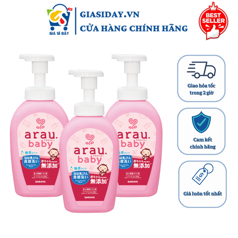 Nước Rửa Bình Thảo Mộc Arau Baby Nhật Bản Chai 500ml / Túi 450ml